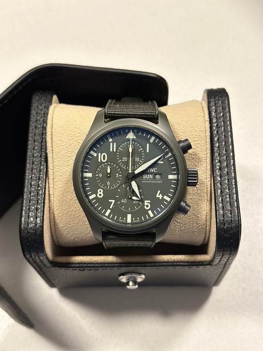 2022 IWC Schaffhausen Pilot Chronograph Top Gun "Woodlands" 44.5MM Green Dial (IW389106)