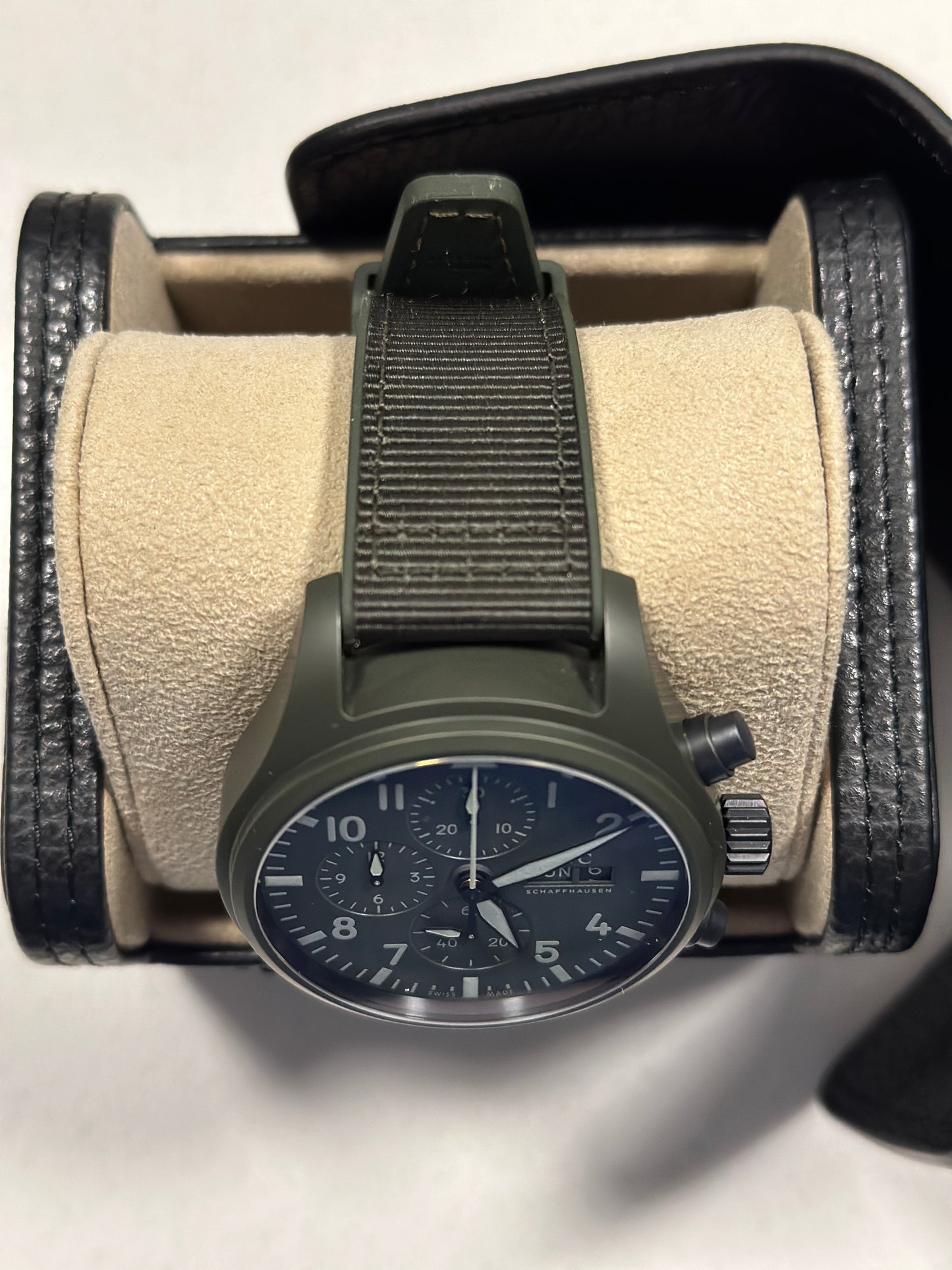 2022 IWC Schaffhausen Pilot Chronograph Top Gun "Woodlands" 44.5MM Green Dial (IW389106)