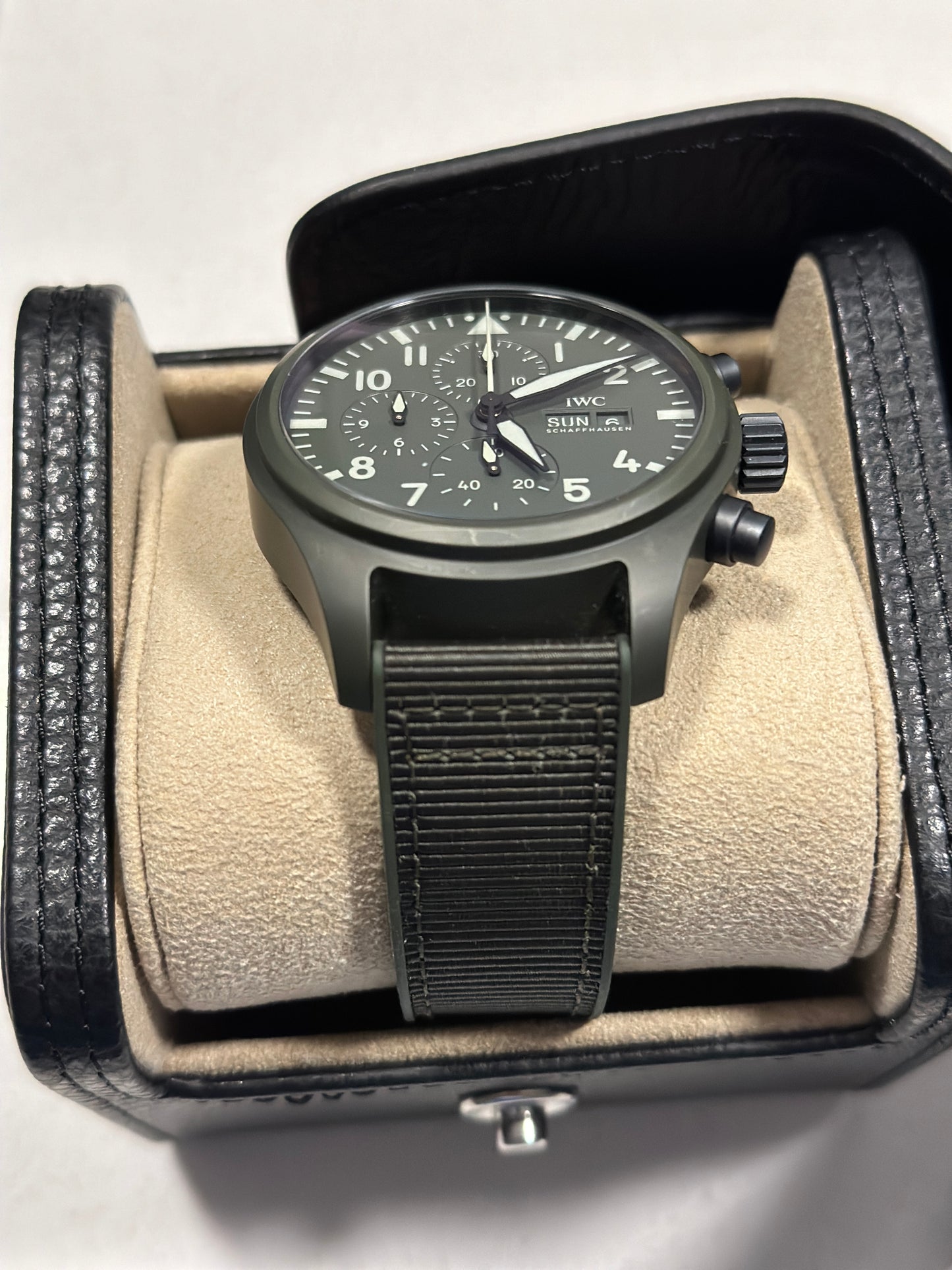 2022 IWC Schaffhausen Pilot Chronograph Top Gun "Woodlands" 44.5MM Green Dial (IW389106)