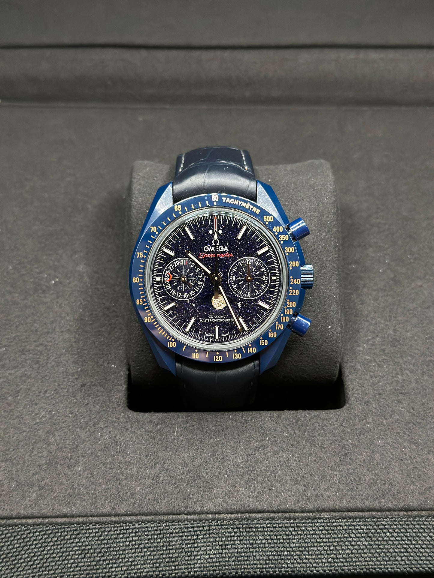 Omega Speedmaster Blue Side of the Moon Aventurine Full Set