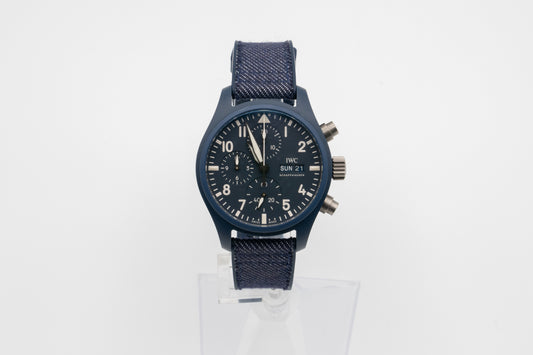 IWC Pilots Watch Chronograph 41 Top Gun Oceana Blue Ceramic Full Set IW389404